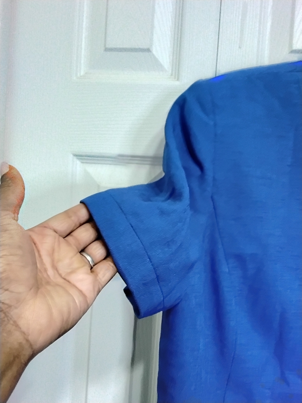 Women’s Short Sleeve Blue Jacket - Picture 4 of 9